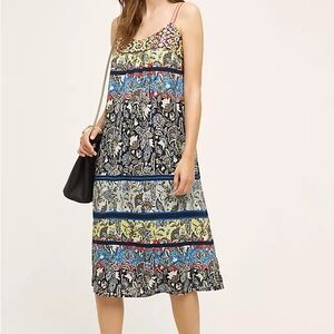 Anthropology Floral Multicolor Sleeveless Dress Sz. Small